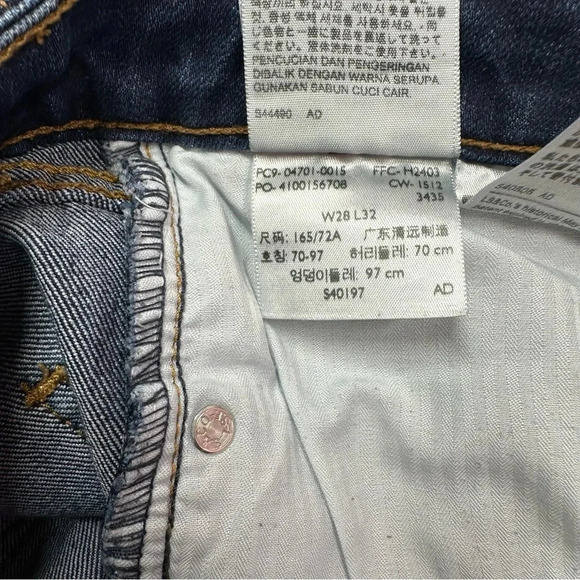 Levi's 28 demi curve classic rise slim jeans dark wash - Picture 9 of 9